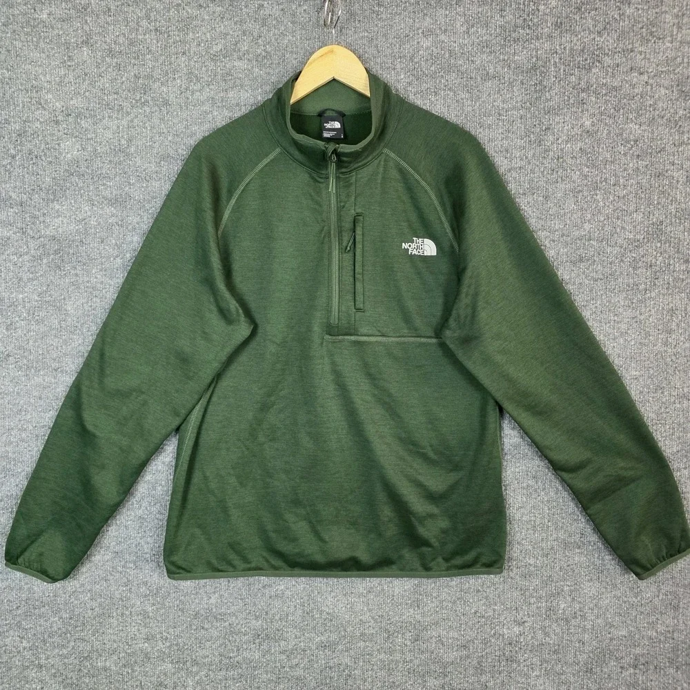 The North Face Canyonlands 1/2 Zip Fleece Pullover Men's L L Forest Green Jacket